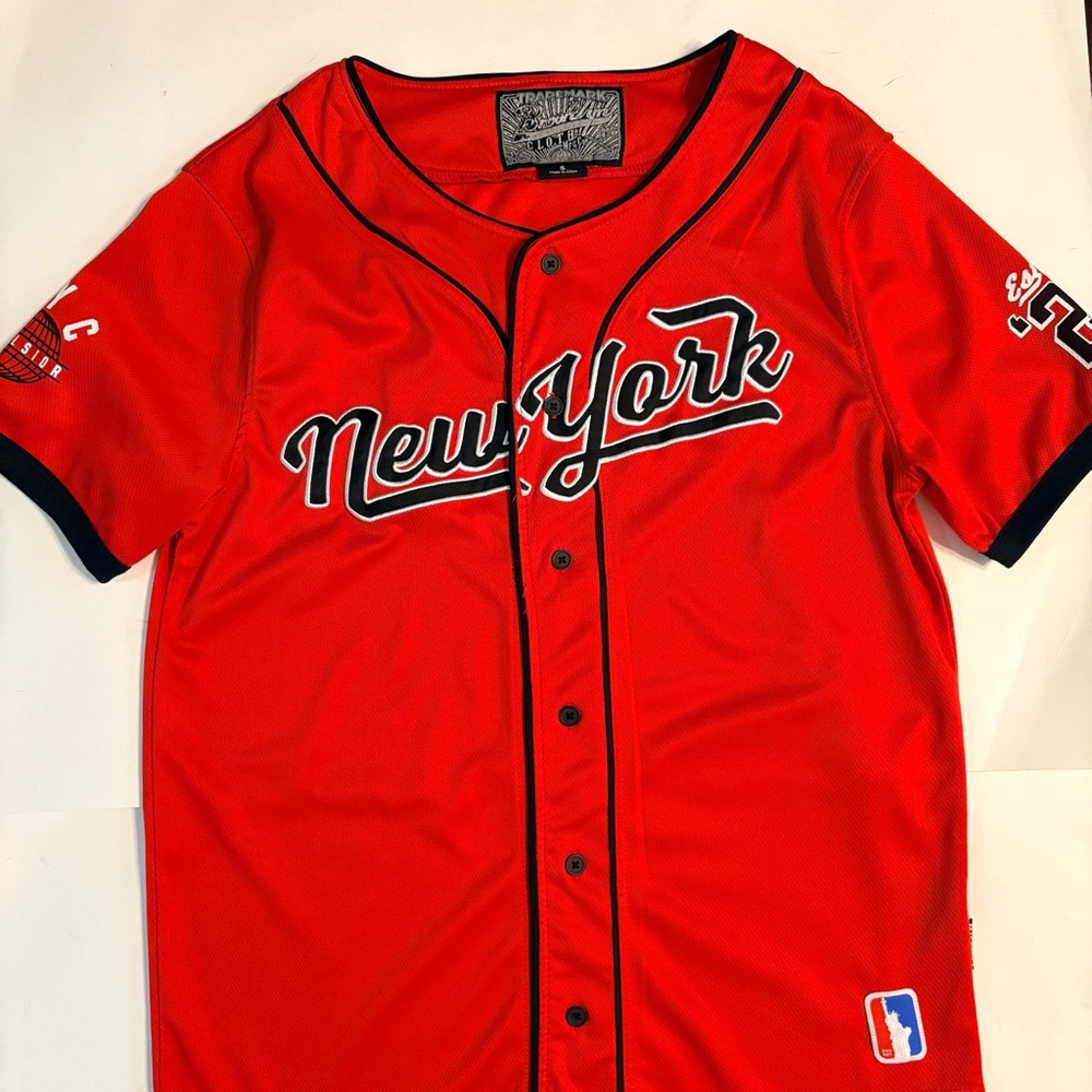 New York Men’s Red Baseball Jersey Size S